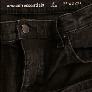 Amazon Essentials Men's Dark Slim Jeans Size 35x29